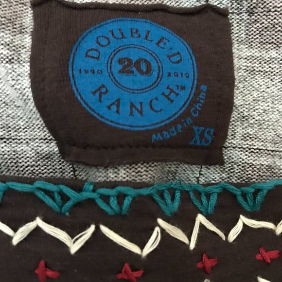 Double D Ranch Womens Plaid Embroidery Dress, XS - Picture 3 of 4